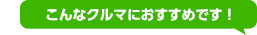 こんなクルマにおすすめです！